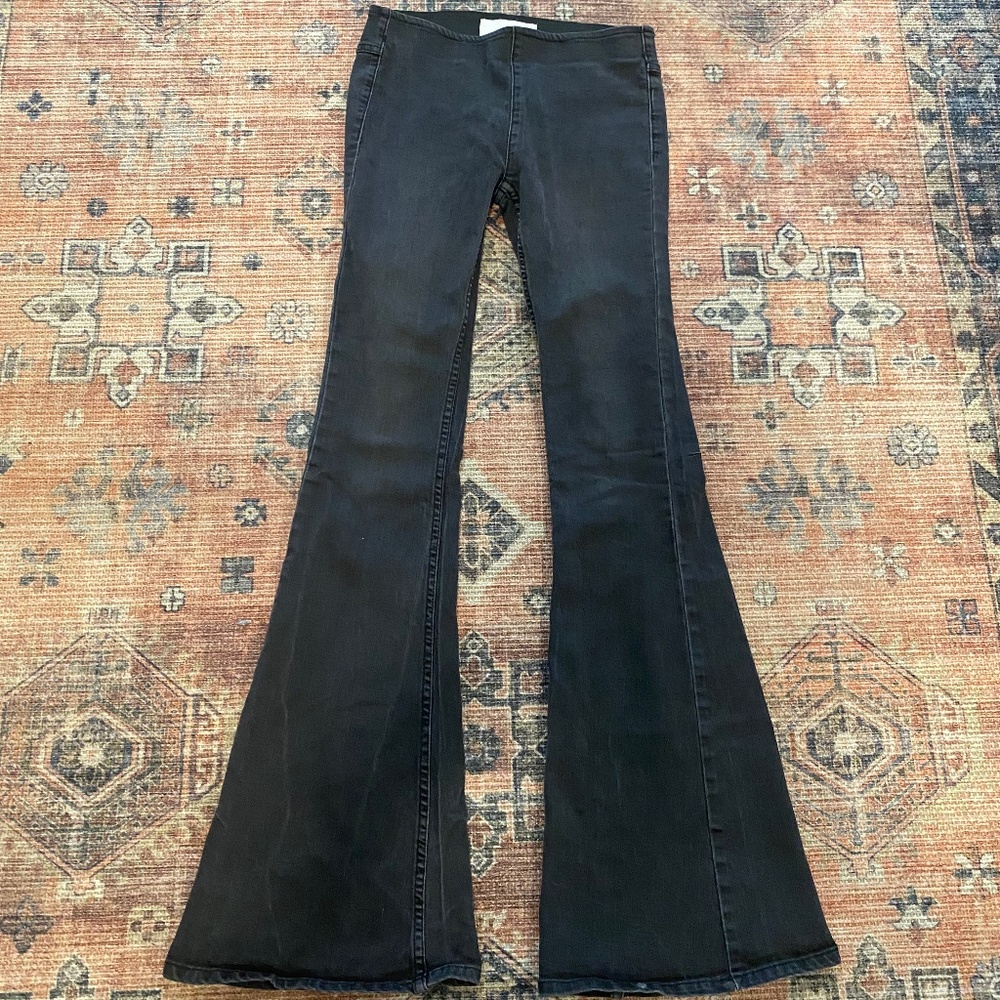 Grey flair jeans